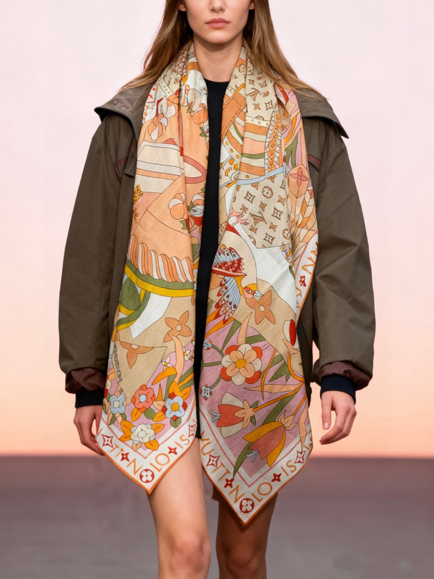 JARDIN DES PLANTES 140双面丝绒～【LV秋冬新品】Jardin Des Plante