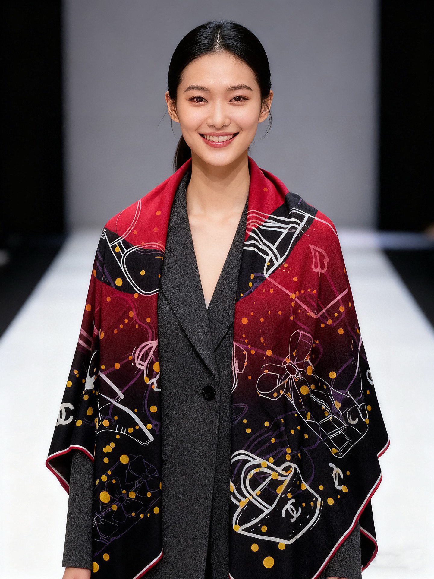 2025秋冬高级成衣系列～Chanel 【140双面同色丝绒披肩】此系列谱写一曲自由轻灵的赞歌本系列作品