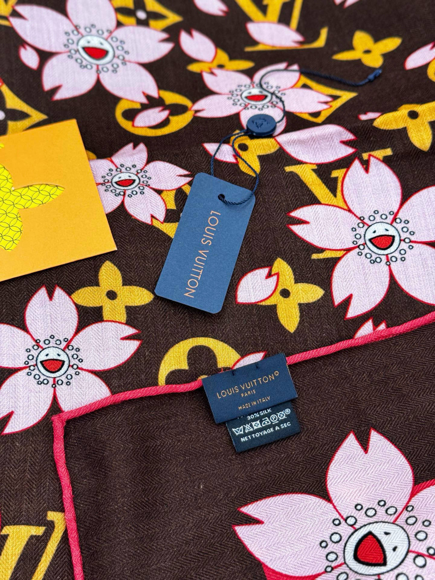 LV x TM MONOGRAM CHERRY BLOSSOM 【140顶级丝绒双面同色披肩】本款丝绒披