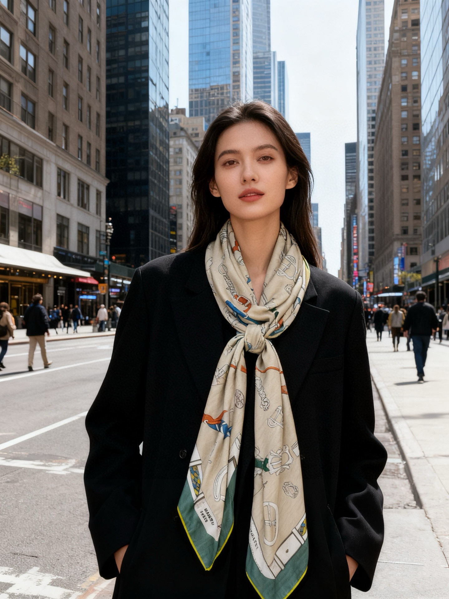 羊绒新款🆕👏👏买了都说好看‼️推荐💕爱马仕双面同色羊绒方巾【跃动的马儿双面同色140】，顶级工艺超值‼️