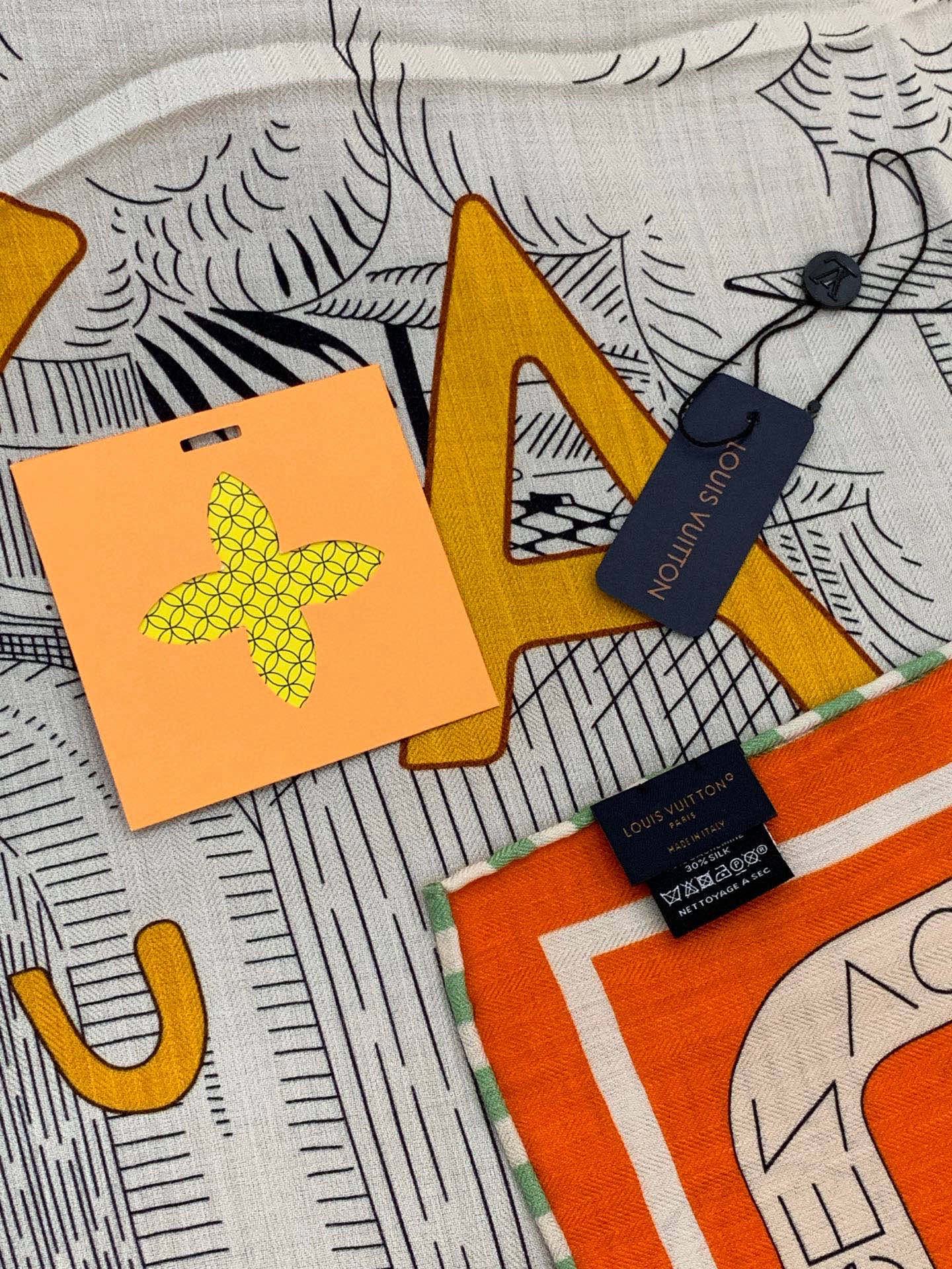 LV x TM 140披肩【140顶级丝绒双面同色披肩】本款LVxTMMonogram Multicol