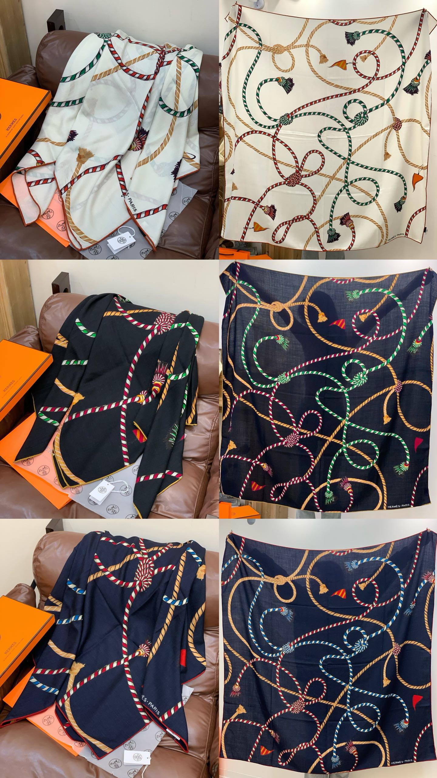 羊绒新款🆕👏👏买了都说好看‼️推荐💕爱马仕双面同色羊绒方巾【双面同色140】，顶级工艺超值‼️爱马仕专柜