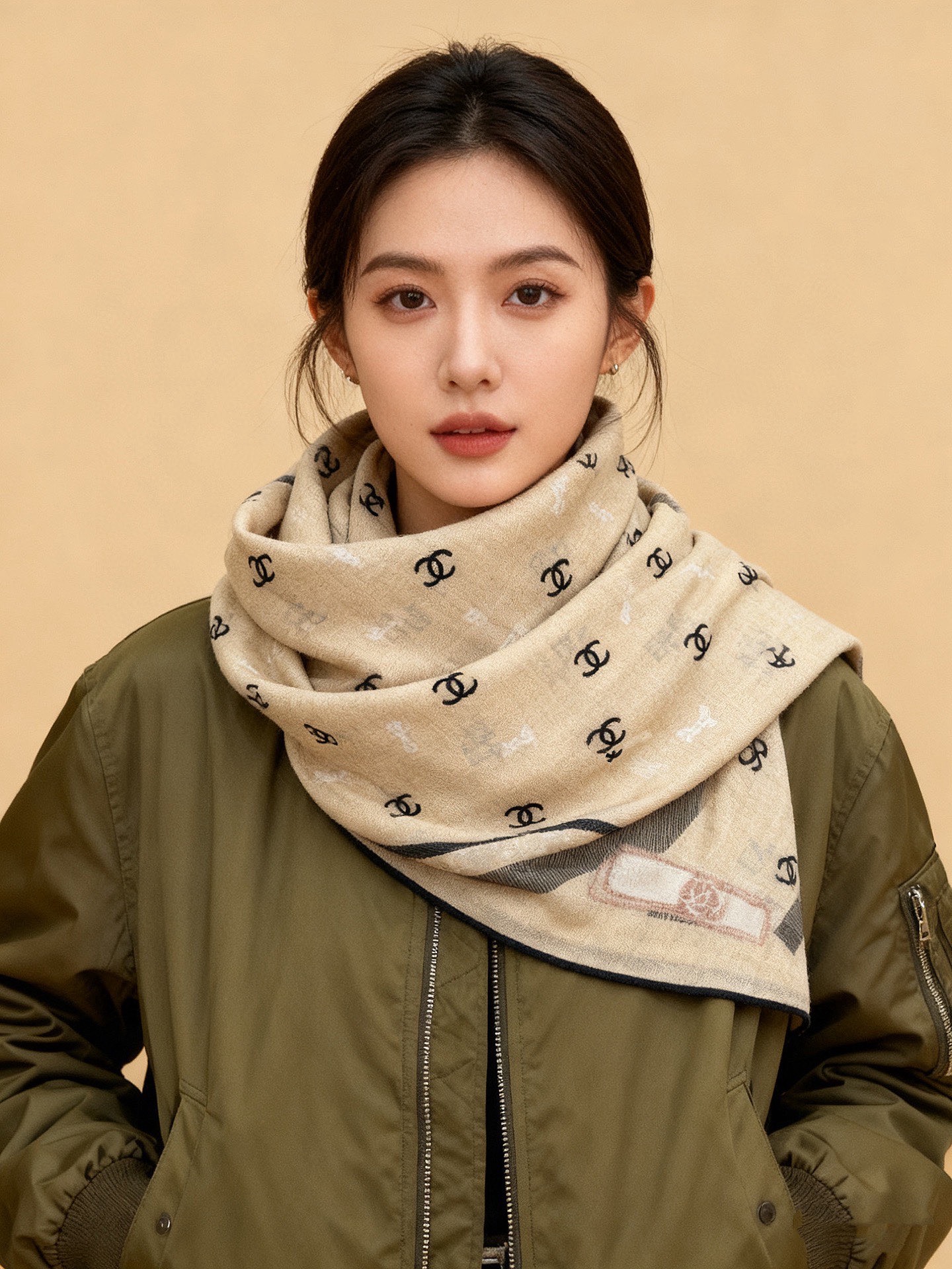 🌸·春日碎花20。 Chanel 140丝绒双面披肩25新款碎花花披肩超级有氛围感135*135cm的大