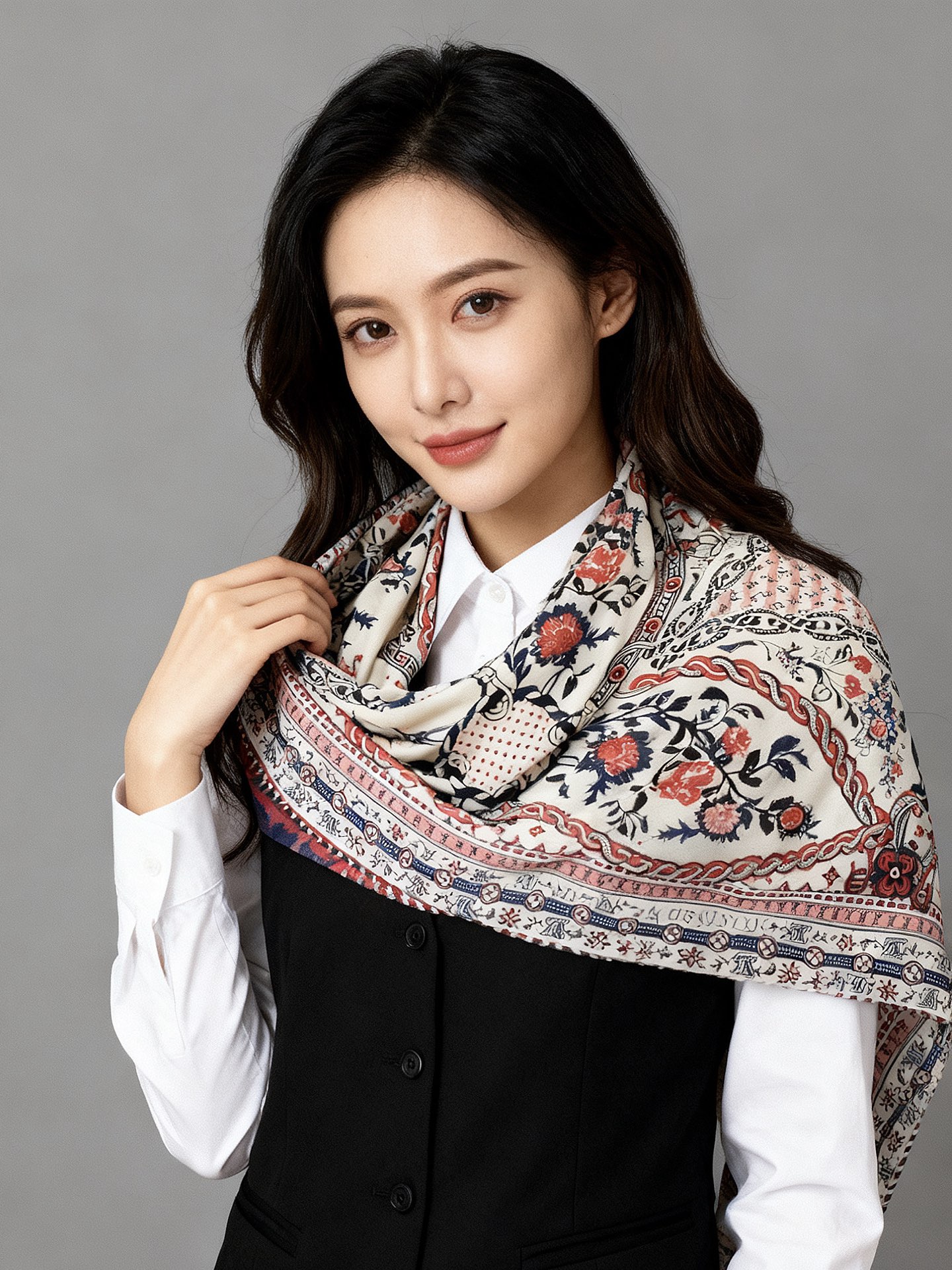 LV x TM 140披肩【140顶级丝绒双面同色披肩】本款LVxTMMonogram Multicol