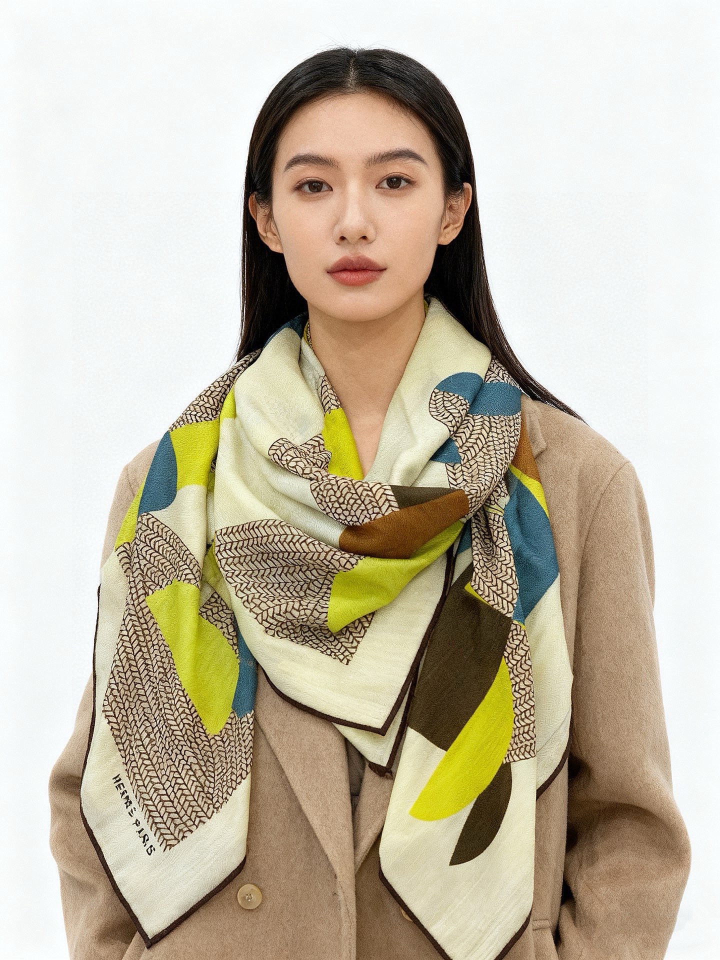 【140顶级丝羊绒双面同色披肩『骏马之城』！！超级气质！！】不仅美有其表，更有好品质与好细节的出彩内质！