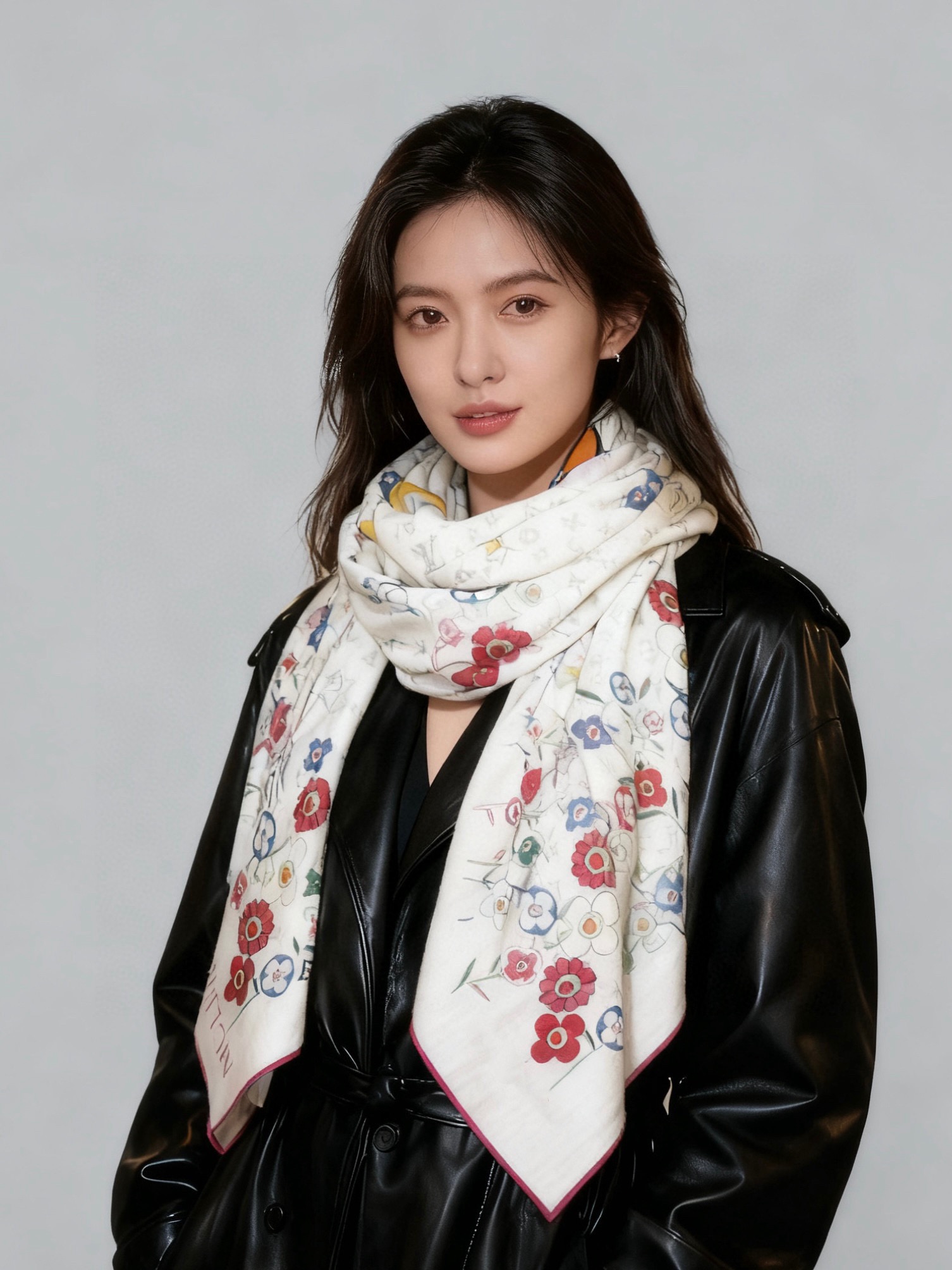 LV x TM SUPERFLAT FLOWERS 140 披肩【140顶级丝绒双面同色印花】LV x 