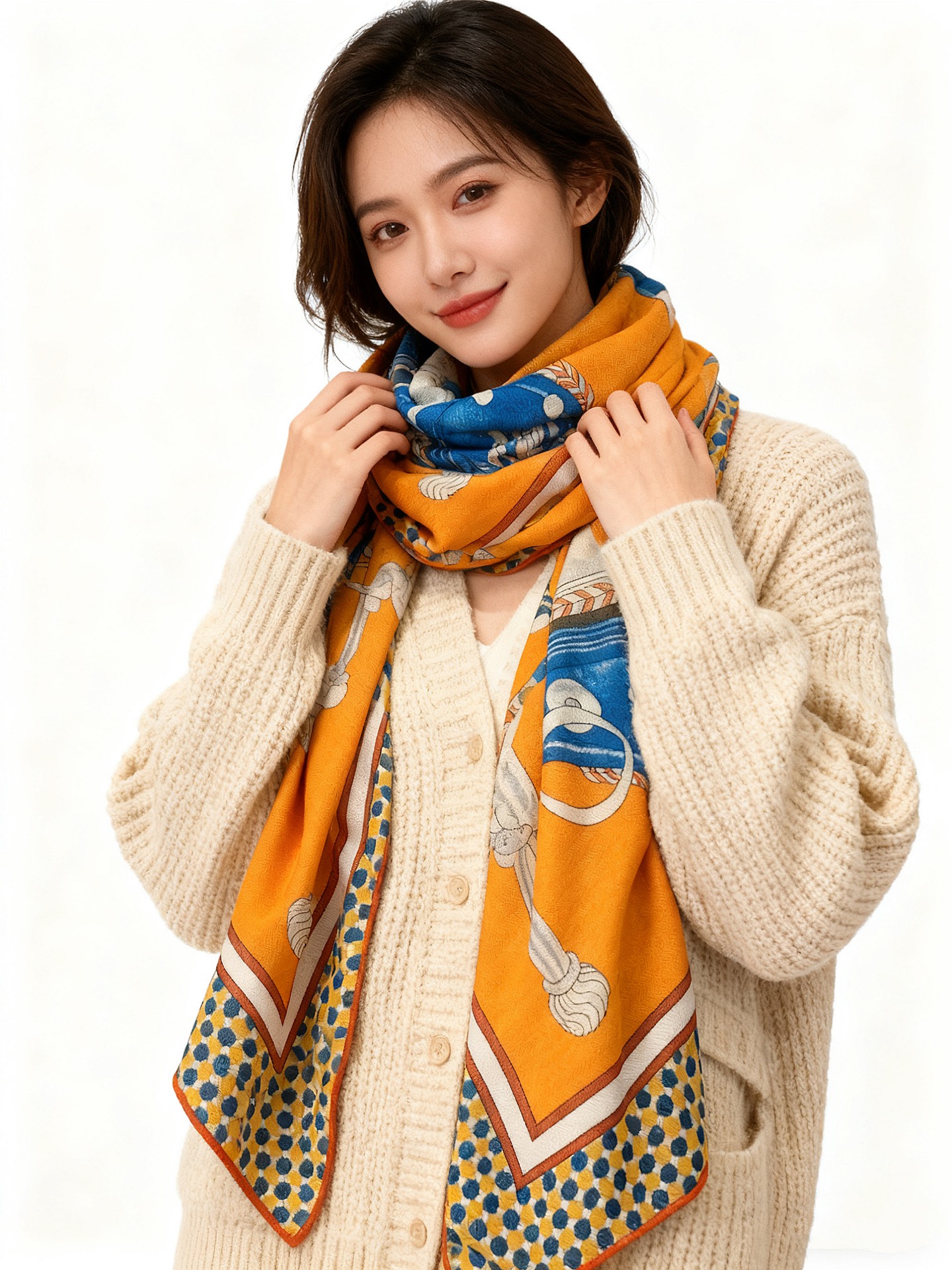 【140顶级丝羊绒双面同色披肩『骏马之城』！！超级气质！！】不仅美有其表，更有好品质与好细节的出彩内质！