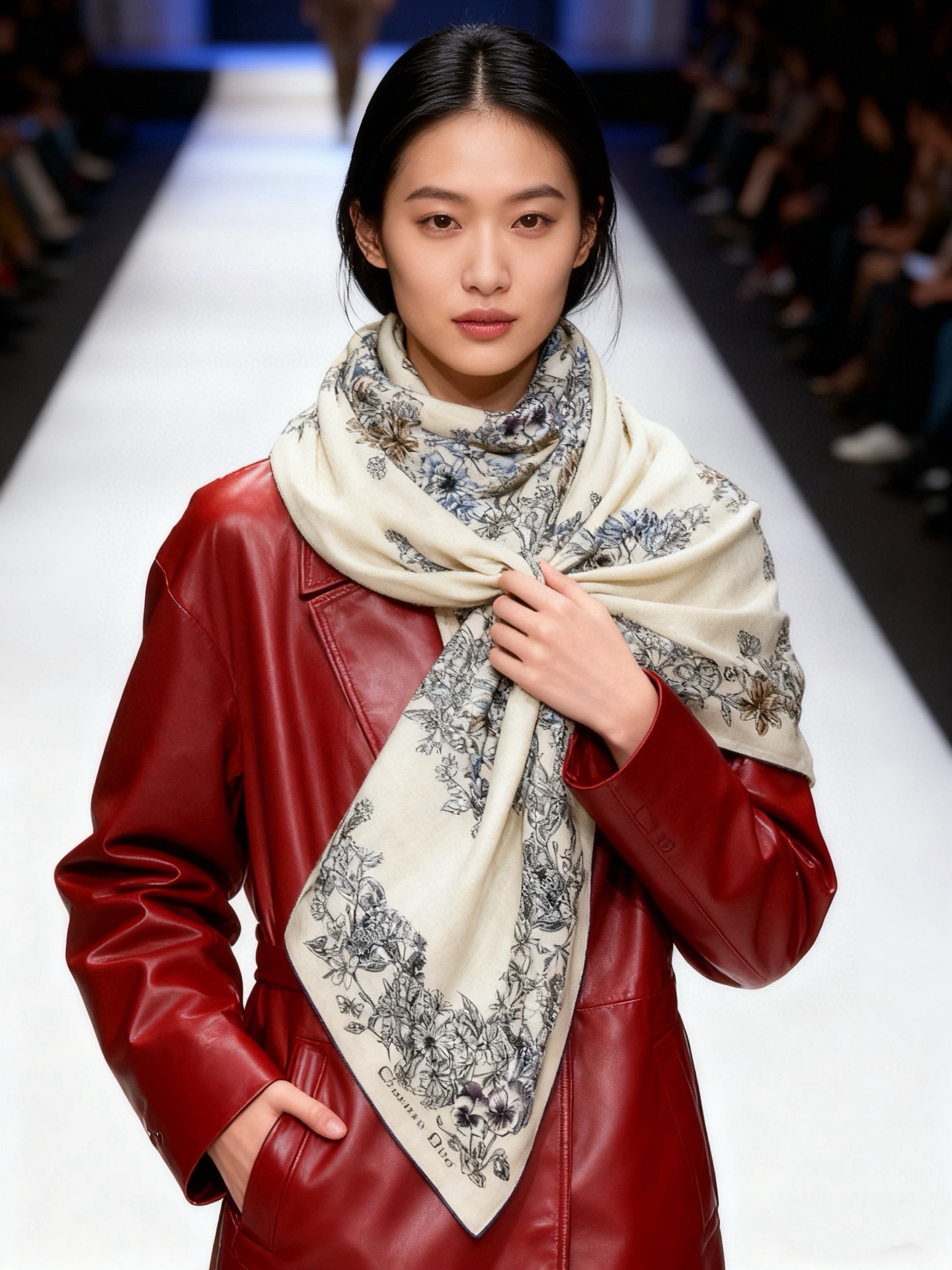 Dior 140双面丝绒印花方巾这款方巾以 Dior Star 图案呈现 Dior 的幸运星，通过该系列