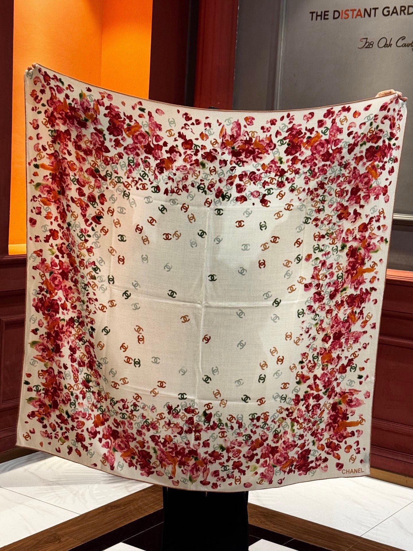 🌸·春日碎花20。 Chanel 140丝绒双面披肩25新款碎花花披肩超级有氛围感135*135cm的大
