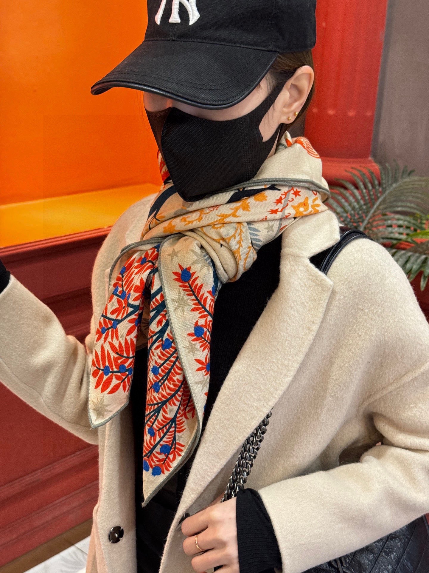 羊绒新款🆕👏👏买了都说好看‼️推荐💕爱马仕双面同色羊绒方巾【玛雅森林双面同色140】，顶级工艺超值‼️爱