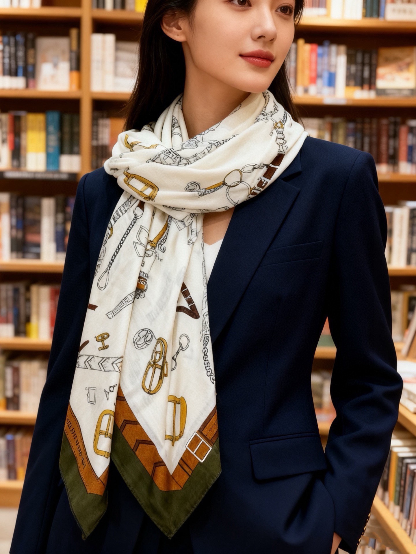 Scarf（围巾） Style White Scarf Lookbook Reference image 1