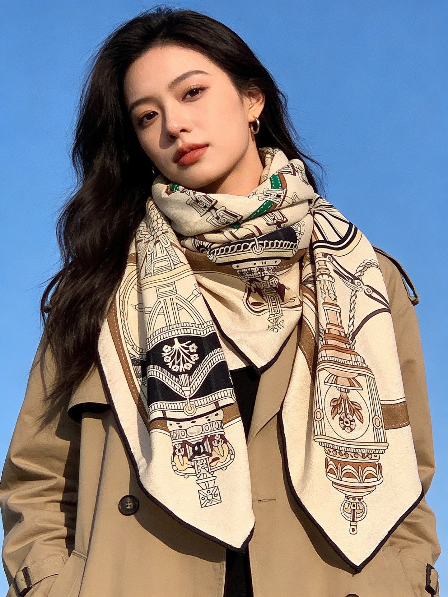 Scarf（围巾） Style White Scarf Lookbook Reference image 1
