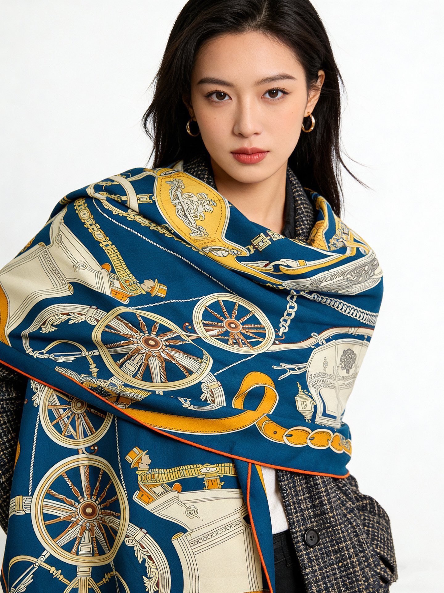 Scarf（围巾） Style White Scarf Lookbook Reference image 1