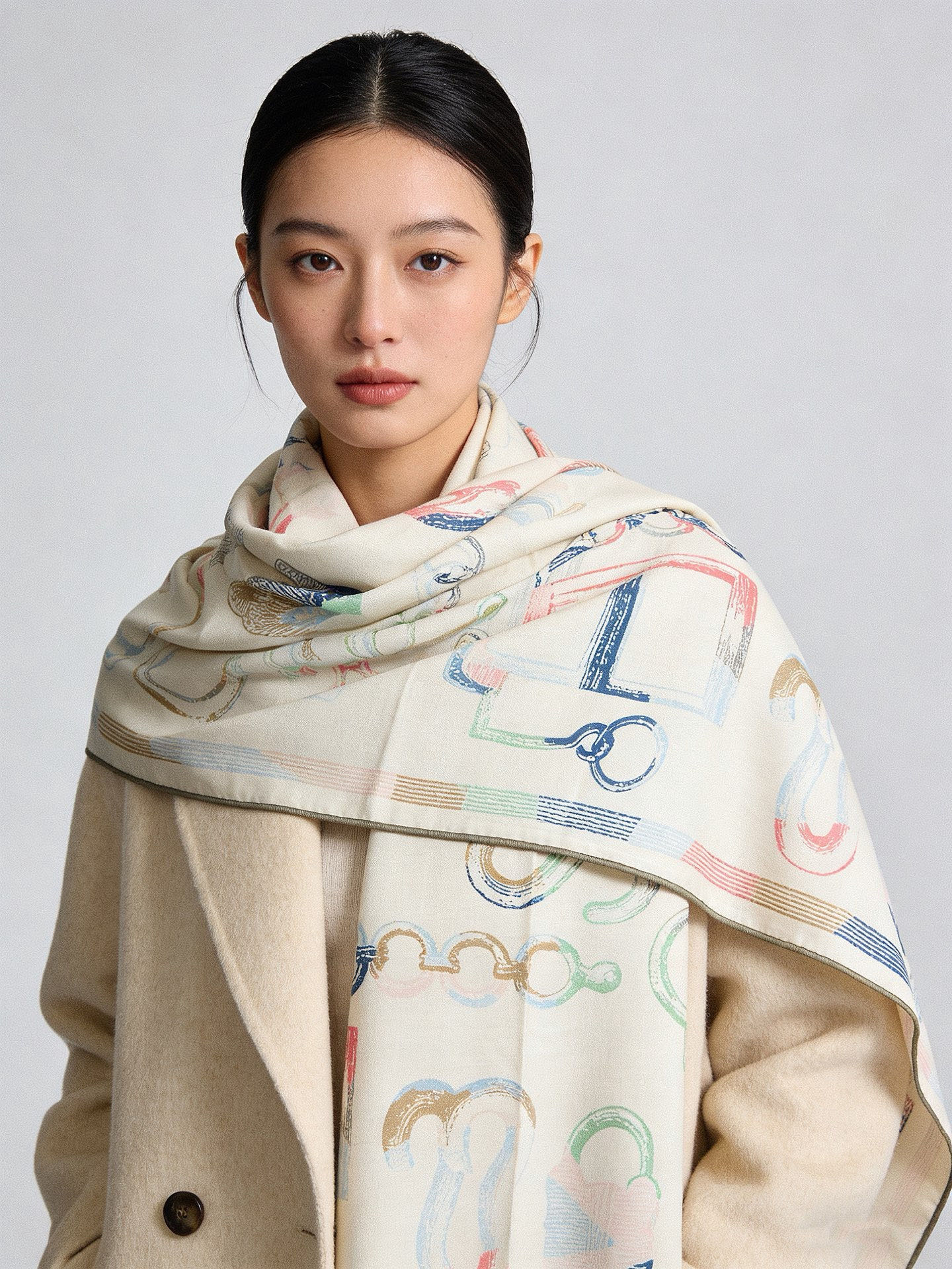 爱马仕(Hermes)【💗】 | “马具故事的诗意回顾”140披肩 【上新❤️】 永远秉承高品质手工卷边