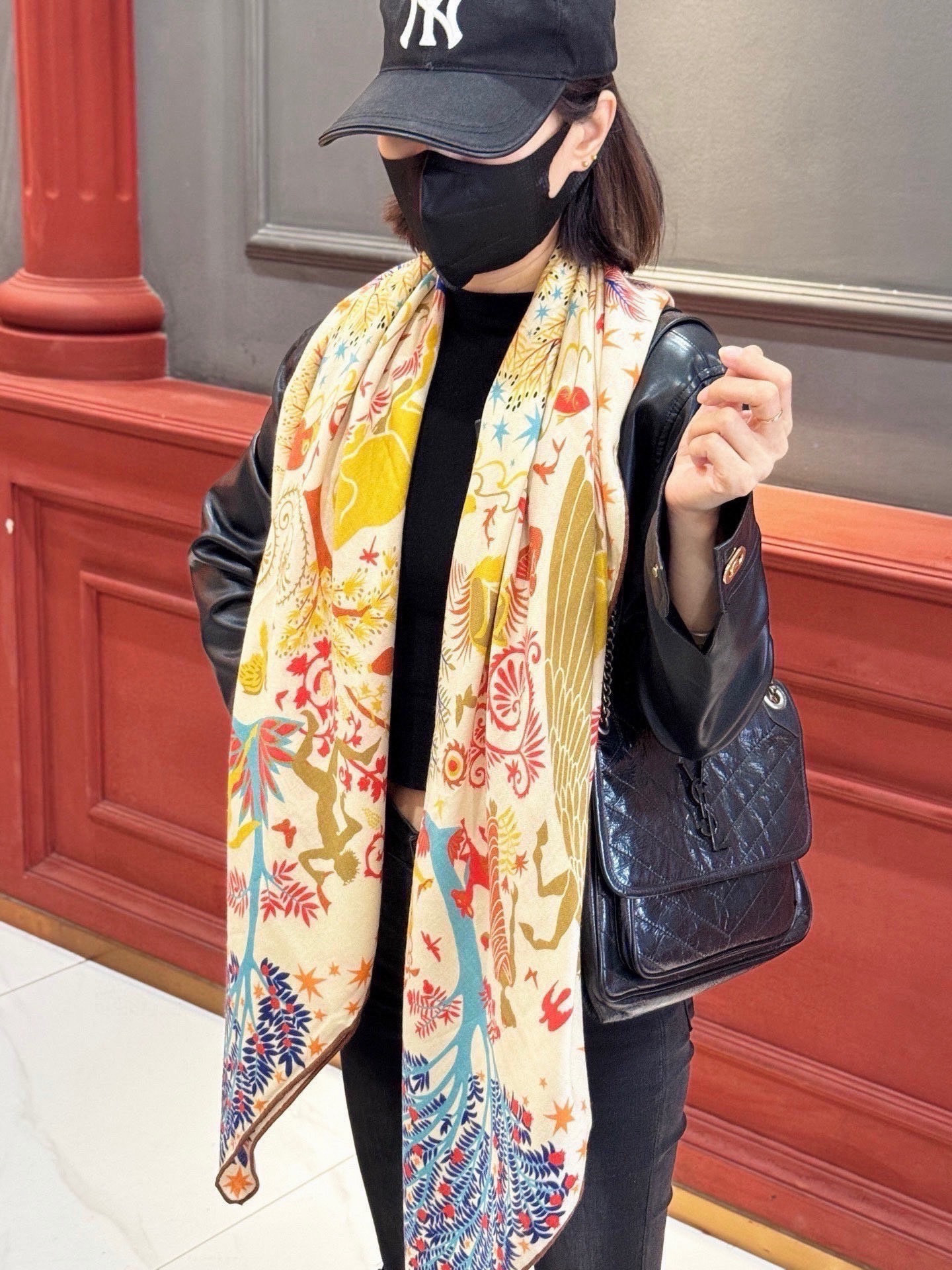 羊绒新款🆕👏👏买了都说好看‼️推荐💕爱马仕双面同色羊绒方巾【玛雅森林双面同色140】，顶级工艺超值‼️爱