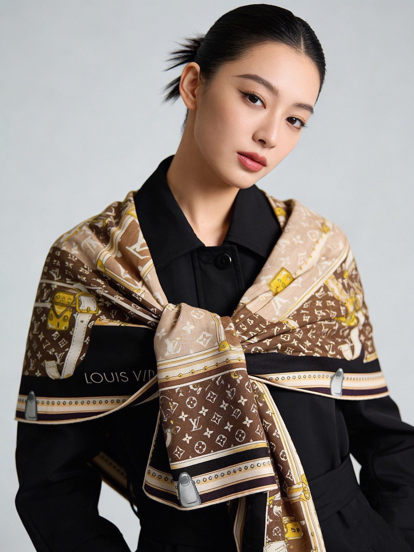 MY NEVERFULL 140丝绒方巾【140顶级丝绒双面同色】My Neverfull 丝绒方巾回溯