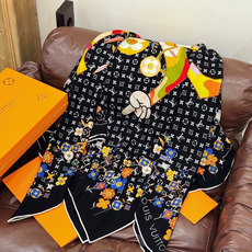 LV x TM SUPERFLAT FLOWERS 140 披肩【140顶级丝绒双面同色印花】LV x LV x TM SUPERFLAT FLOWERS 140 披肩【140顶级丝绒双面同色印花】LV x