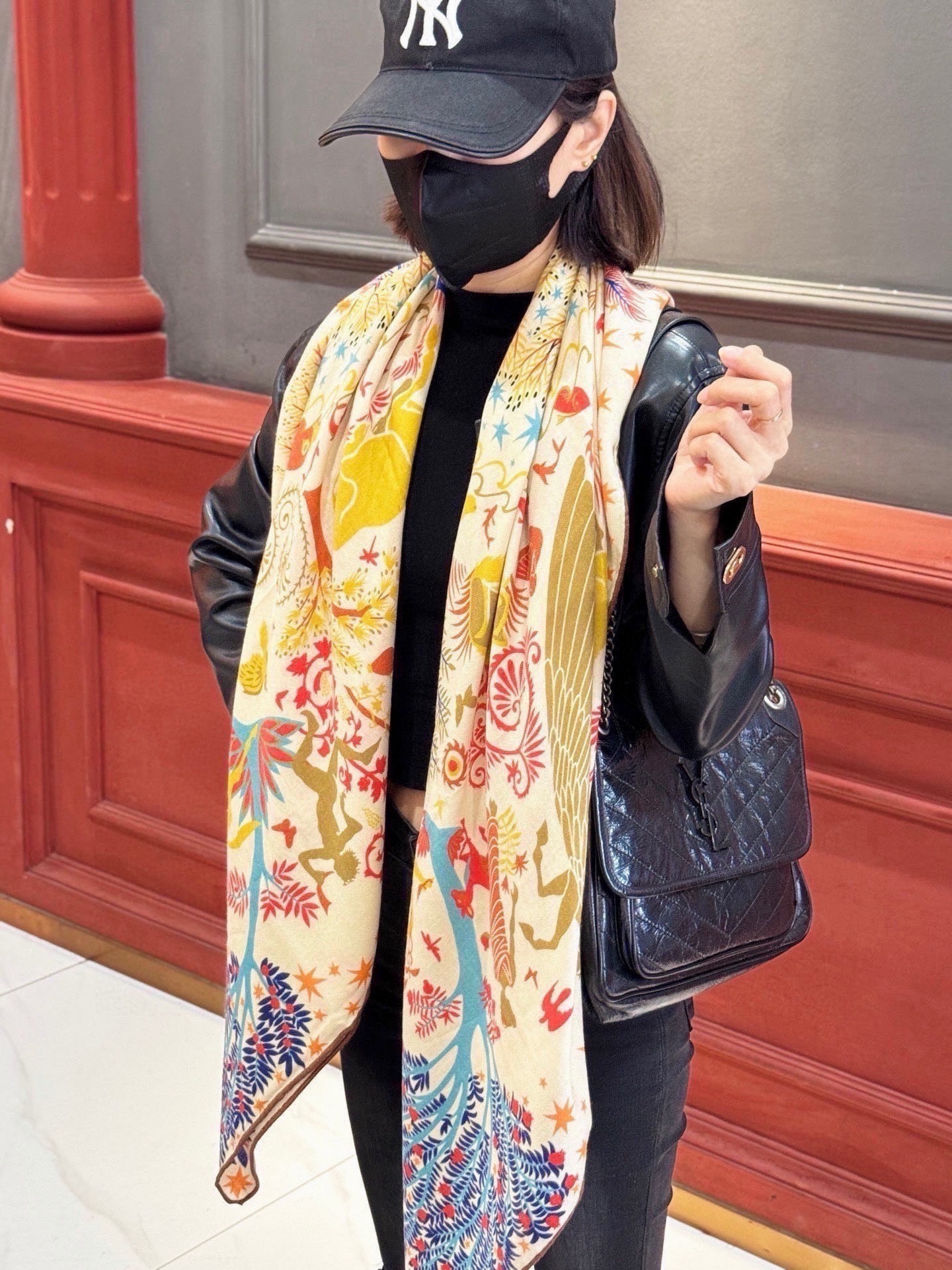 羊绒新款🆕👏👏买了都说好看‼️推荐💕爱马仕双面同色羊绒方巾【玛雅森林双面同色140】，顶级工艺超值‼️爱