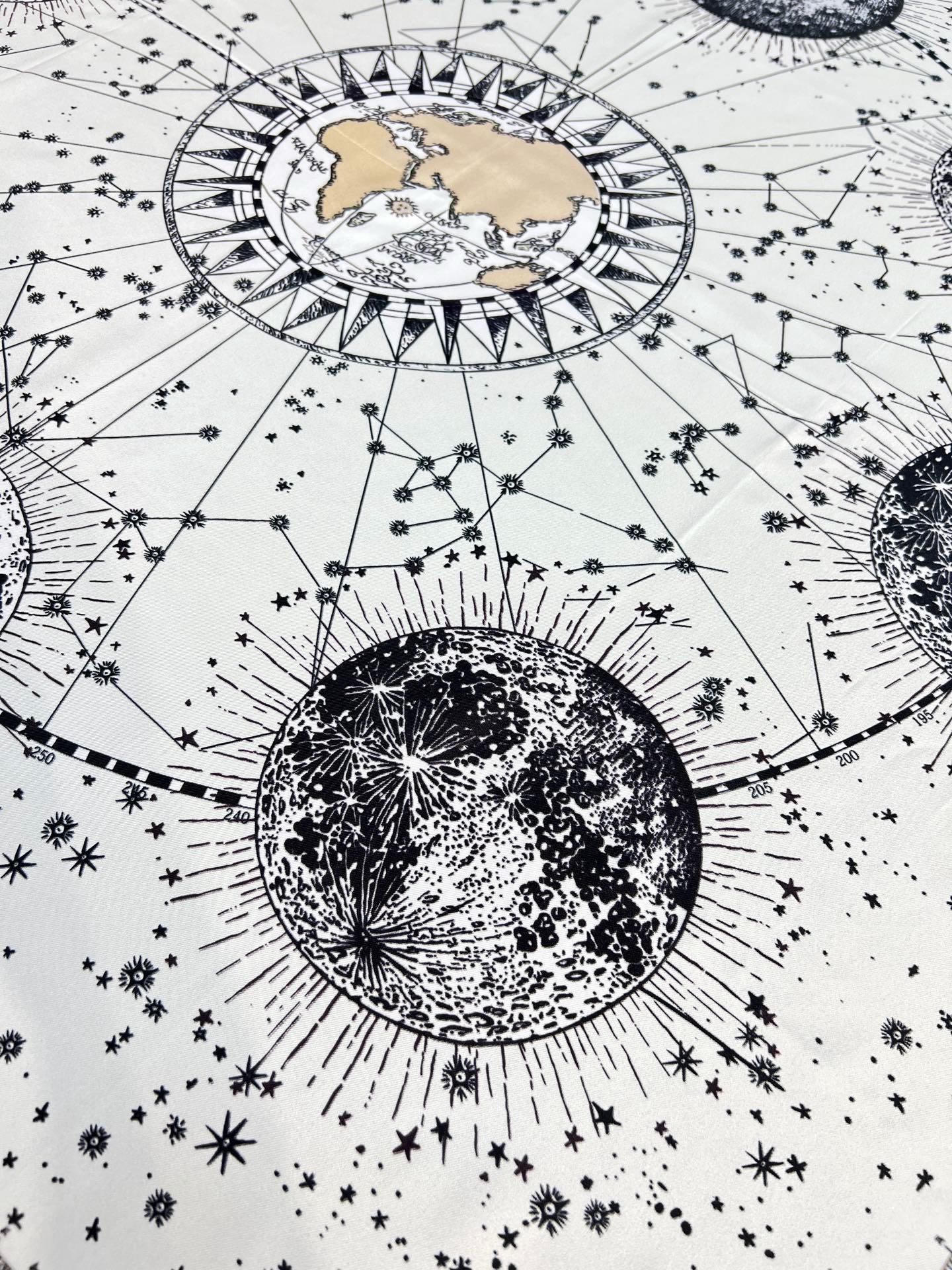 这款Dior 星座系列～  【18mm顶级真丝双面同色印花方巾】是发布秀的主打款式，以 Zodiac 印
