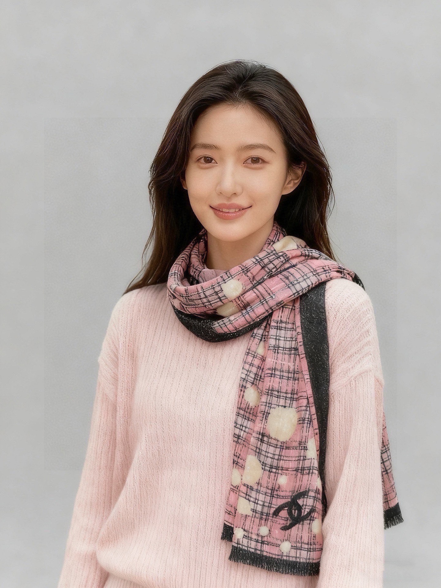 会发光发亮的围巾 💄💋新款客供亮片💖羊绒面料长巾 😘美翻了[流泪]【彩色山茶花银线长巾】御用殿堂级极‼️