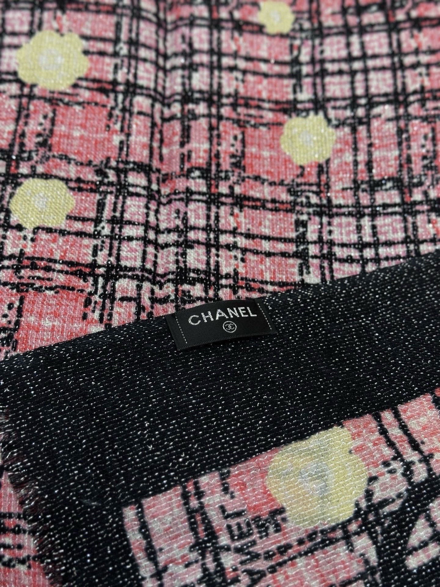 会发光发亮的围巾 💄💋新款客供亮片💖羊绒面料长巾 😘美翻了[流泪]【彩色山茶花银线长巾】御用殿堂级极‼️