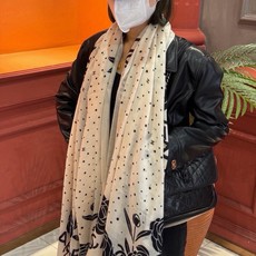 羊绒新款💞 新❤小香【山茶花长围巾】~超级抬气色!高级女人味!羊绒围巾也能这么美!!!这款双面花卉羊绒围 羊绒新款💞 新❤小香【山茶花长围巾】~超级抬气色!高级女人味!羊绒围巾也能这么美!!!这款双面花卉羊绒围