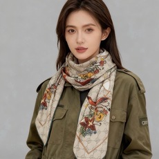 Gucci新款方巾 Gucci动物和花卉印花品牌典藏图案在与全新醒目印花的衬托下熠熠生辉。这款方巾匠心缀 Gucci新款方巾 Gucci动物和花卉印花品牌典藏图案在与全新醒目印花的衬托下熠熠生辉。这款方巾匠心缀