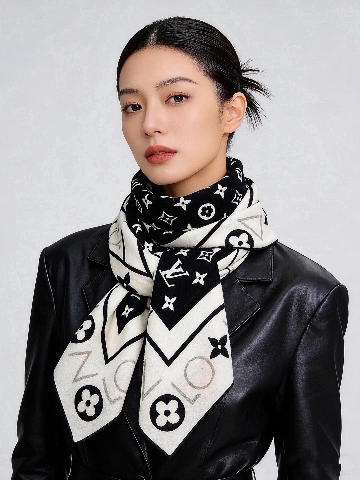 MONOGRAM INFINITY 140丝绒方巾【140顶级丝绒双面同色】Monogram Infin