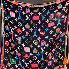 LV x TM 140披肩 【140顶级丝绒双面同色披肩】 本款L Multicolor披肩出自路易威登与知名日本艺术家 LV x TM 140披肩 【140顶级丝绒双面同色披肩】 本款L Multicolor披肩出自路易威登与知名日本艺术家