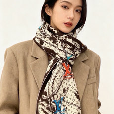 LV x TM 140披肩 【140顶级丝绒双面同色披肩】 本款L Multicolor披肩出自路易威登与知名日本艺术家 LV x TM 140披肩 【140顶级丝绒双面同色披肩】 本款L Multicolor披肩出自路易威登与知名日本艺术家
