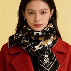 “清晨漫步Bandana”140厘米双面同色丝绒披肩 手工卷边山羊绒和真丝混纺披肩(70%山羊绒,30%桑蚕丝)。 这款 “清晨漫步Bandana”140厘米双面同色丝绒披肩 手工卷边山羊绒和真丝混纺披肩(70%山羊绒,30%桑蚕丝)。 这款