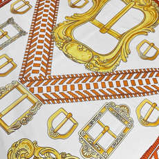 爱马仕(Hermès)90丝巾 经典款“Boucles et Sangles du Trian”真丝方巾 采用18m 爱马仕(Hermès)90丝巾 经典款“Boucles et Sangles du Trian”真丝方巾 采用18m