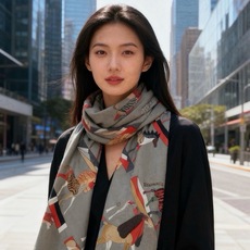 “全速前进”140双面丝绒披肩 手工卷边丝绒方巾(30%桑蚕丝70%羊绒) 这款经典单品展现强大而迷人的女性魅力精髓。此 “全速前进”140双面丝绒披肩 手工卷边丝绒方巾(30%桑蚕丝70%羊绒) 这款经典单品展现强大而迷人的女性魅力精髓。此