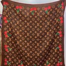 LV X TM MONOGRAM CERISE 140丝绒方巾 【140双面丝绒同色】 LV × TM Monogram LV X TM MONOGRAM CERISE 140丝绒方巾 【140双面丝绒同色】 LV × TM Monogram