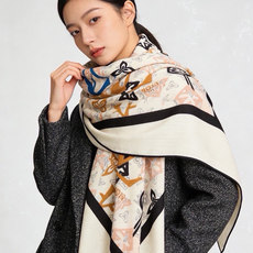 LV x TM 140披肩 【140顶级丝绒双面同色披肩】 本款L Multicolor披肩出自路易威登与知名日本艺术家 LV x TM 140披肩 【140顶级丝绒双面同色披肩】 本款L Multicolor披肩出自路易威登与知名日本艺术家