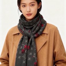 LV X TM MONOGRAM CERISE 140丝绒方巾 【140双面丝绒同色】 LV × TM Monogram LV X TM MONOGRAM CERISE 140丝绒方巾 【140双面丝绒同色】 LV × TM Monogram