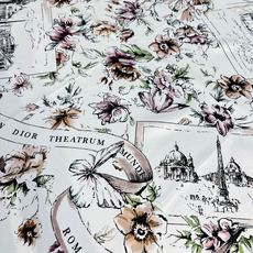 Dior 双面印花方巾 90 厘米白色和蓝色桑蚕丝斜纹面料 Souvenir de Rome图案 这款方巾饰以彼得罗•鲁 Dior 双面印花方巾 90 厘米白色和蓝色桑蚕丝斜纹面料 Souvenir de Rome图案 这款方巾饰以彼得罗•鲁