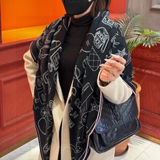 【升级双面同色 加密面料】 上新❤️ 140*140台版印花 黑白二色 高级都市新贵!山茶花的再一次邂逅!绝对的 【升级双面同色 加密面料】 上新❤️ 140*140台版印花 黑白二色 高级都市新贵!山茶花的再一次邂逅!绝对的