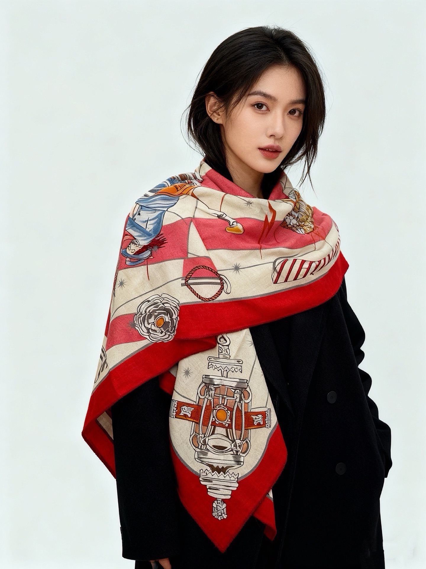 “星辰合唱曲”140丝绒双面同色披肩 手工卷边丝绒方巾(30%桑蚕丝70%羊绒) 这款经典单品展现强大而迷人的女性魅力精 “星辰合唱曲”140丝绒双面同色披肩 手工卷边丝绒方巾(30%桑蚕丝70%羊绒) 这款经典单品展现强大而迷人的女性魅力精