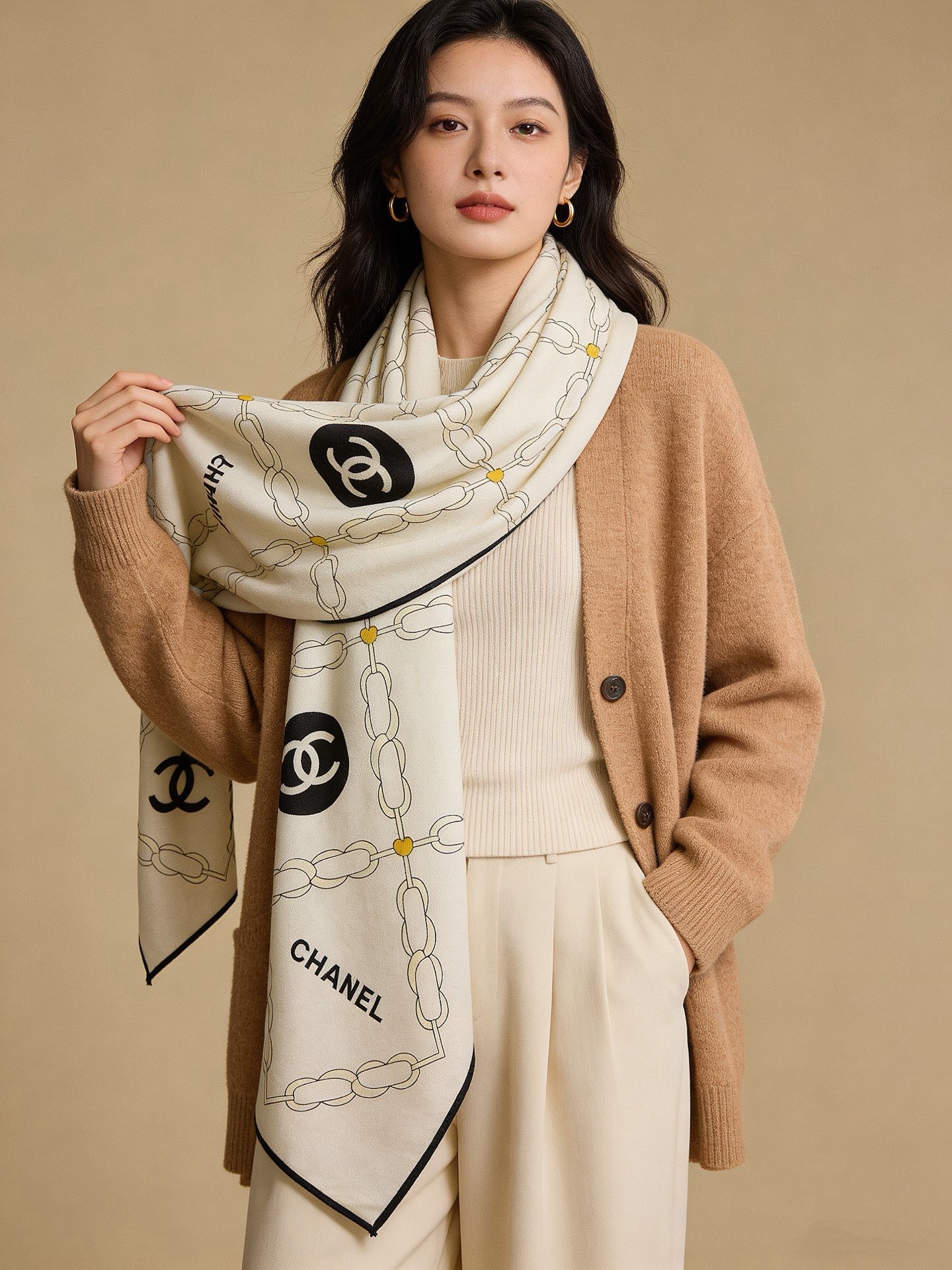高级成衣系列～Chanel  【140双面同色丝绒披肩】 此系列谱写一曲自由轻灵的赞歌 本系列作品创新演绎品牌的风格符号