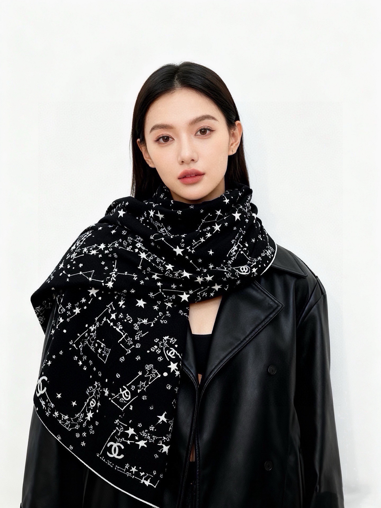 🆕   Chanel ~新品～ 【140顶级丝绒双面同色】 繁星点点与双C的完美结合 适合各种场合搭配使用 黑白两色经典