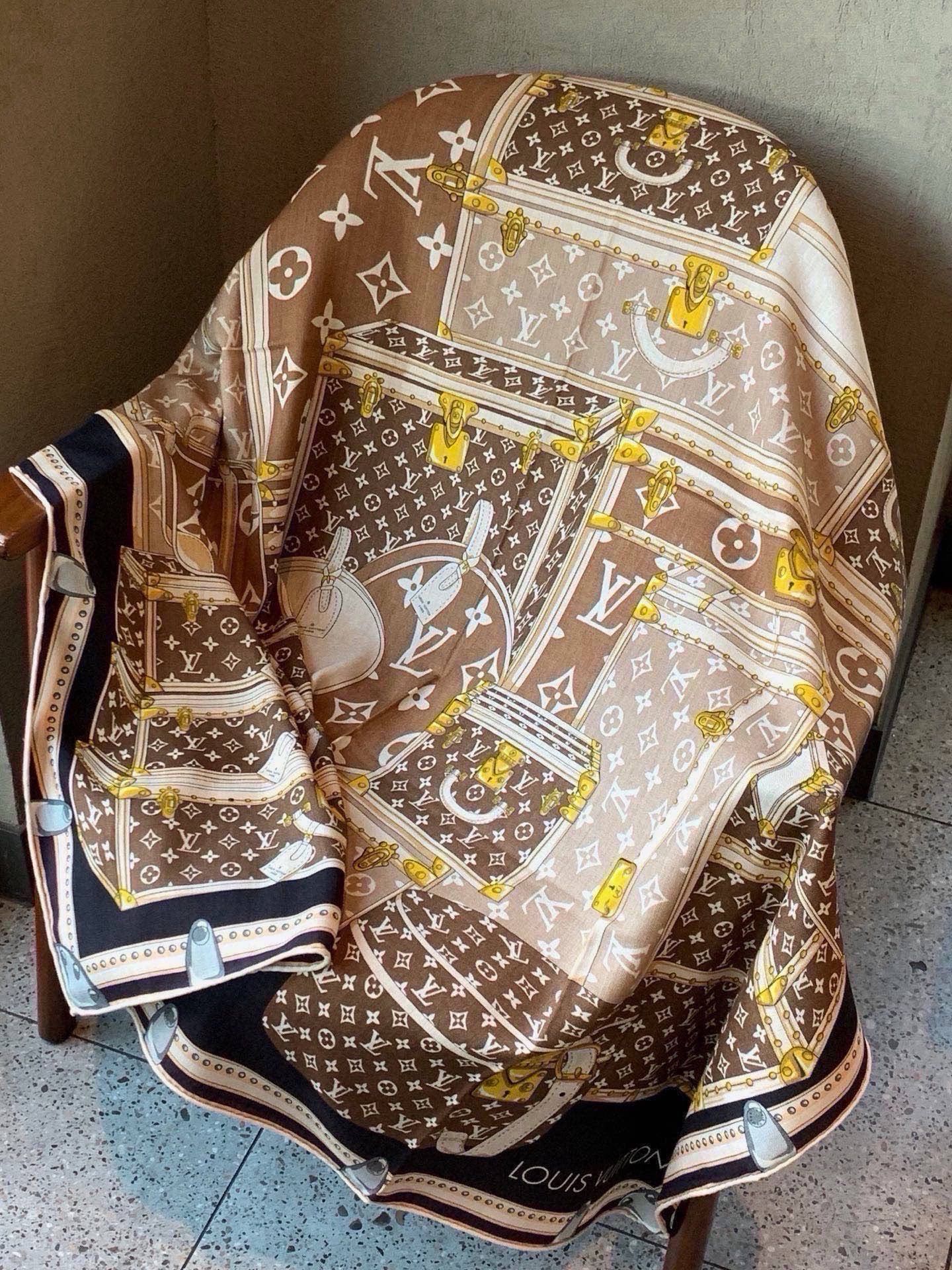 🆕  MY NEVERFULL 140丝绒方巾 【140顶级丝绒双面同色】 My Neverfull 丝绒方巾回溯 Ne