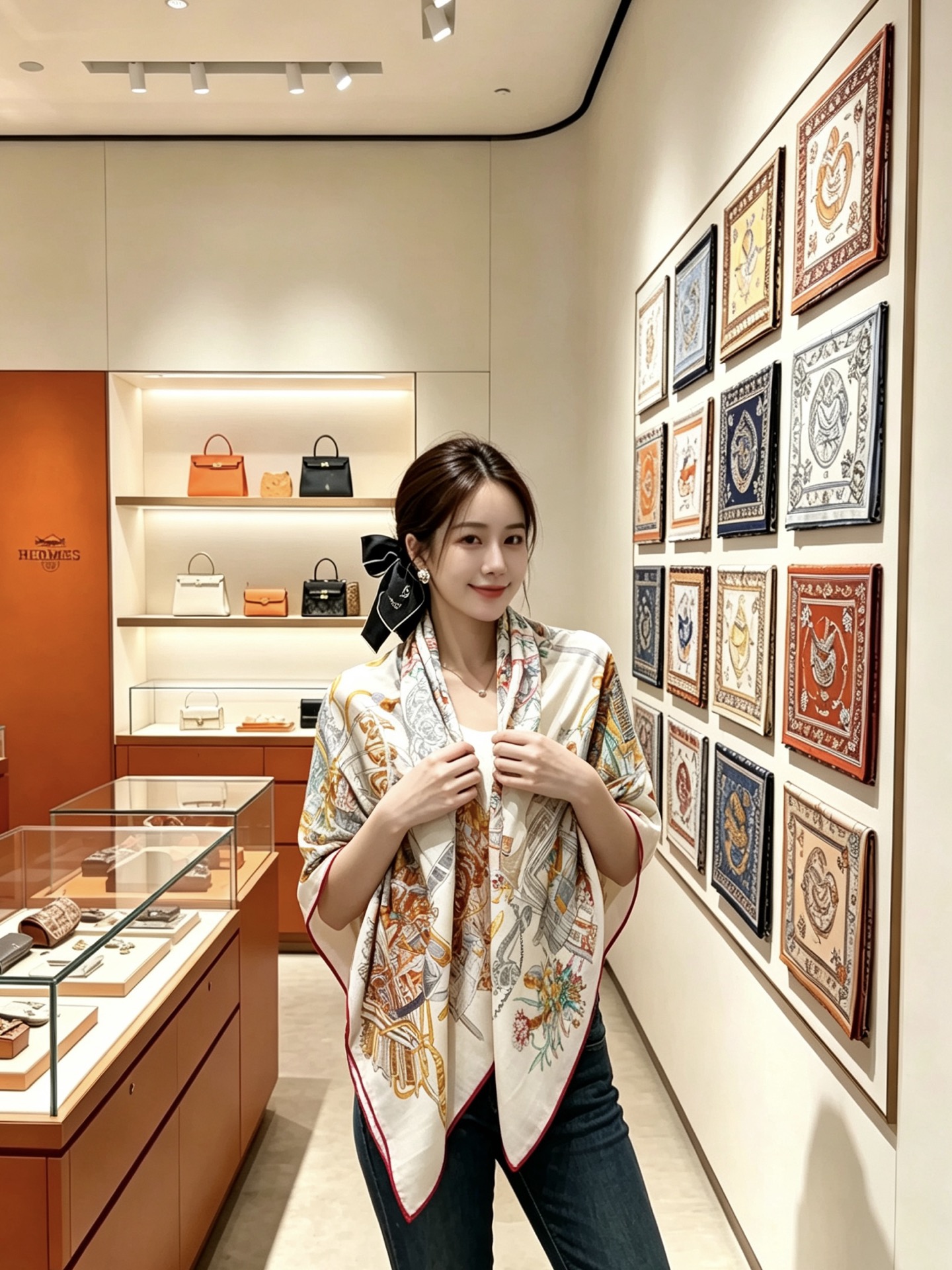 🆕  新款现货💖💖140丝绒方巾双面同色（专柜同步Hermes爱马仕）‼️抢‼️VI🆕 P推荐 ‼️下手一定要快【高端 