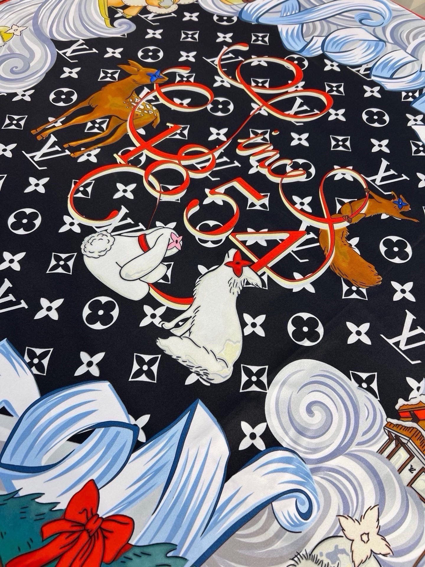 🆕   VIVIENNE WINTER HOLIDAY 90双面方巾 Vivienne Winter Holiday 方