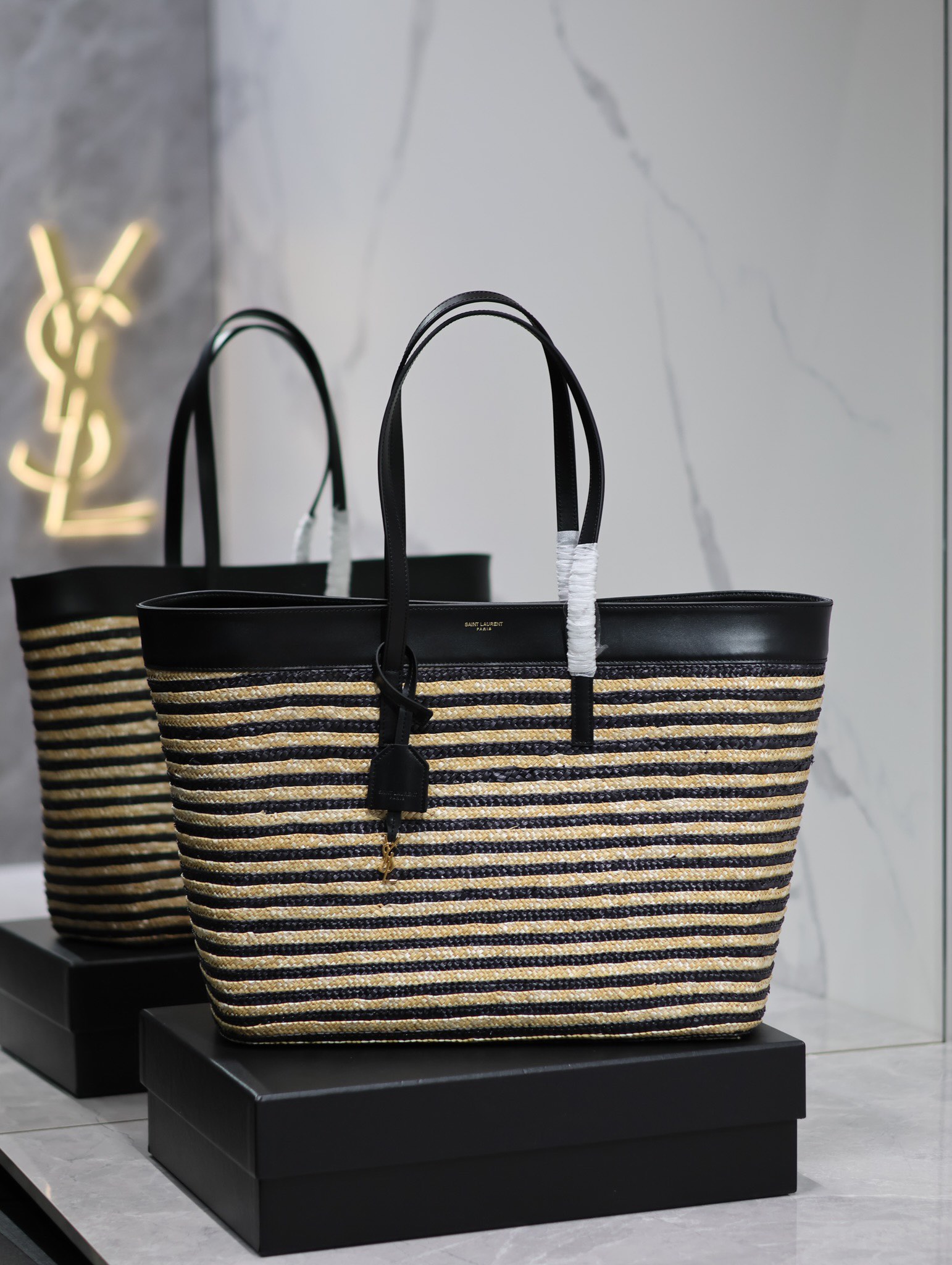 Saint Laurent Ysl shopping tote bag Pure original shopping bag The joy of woven bags