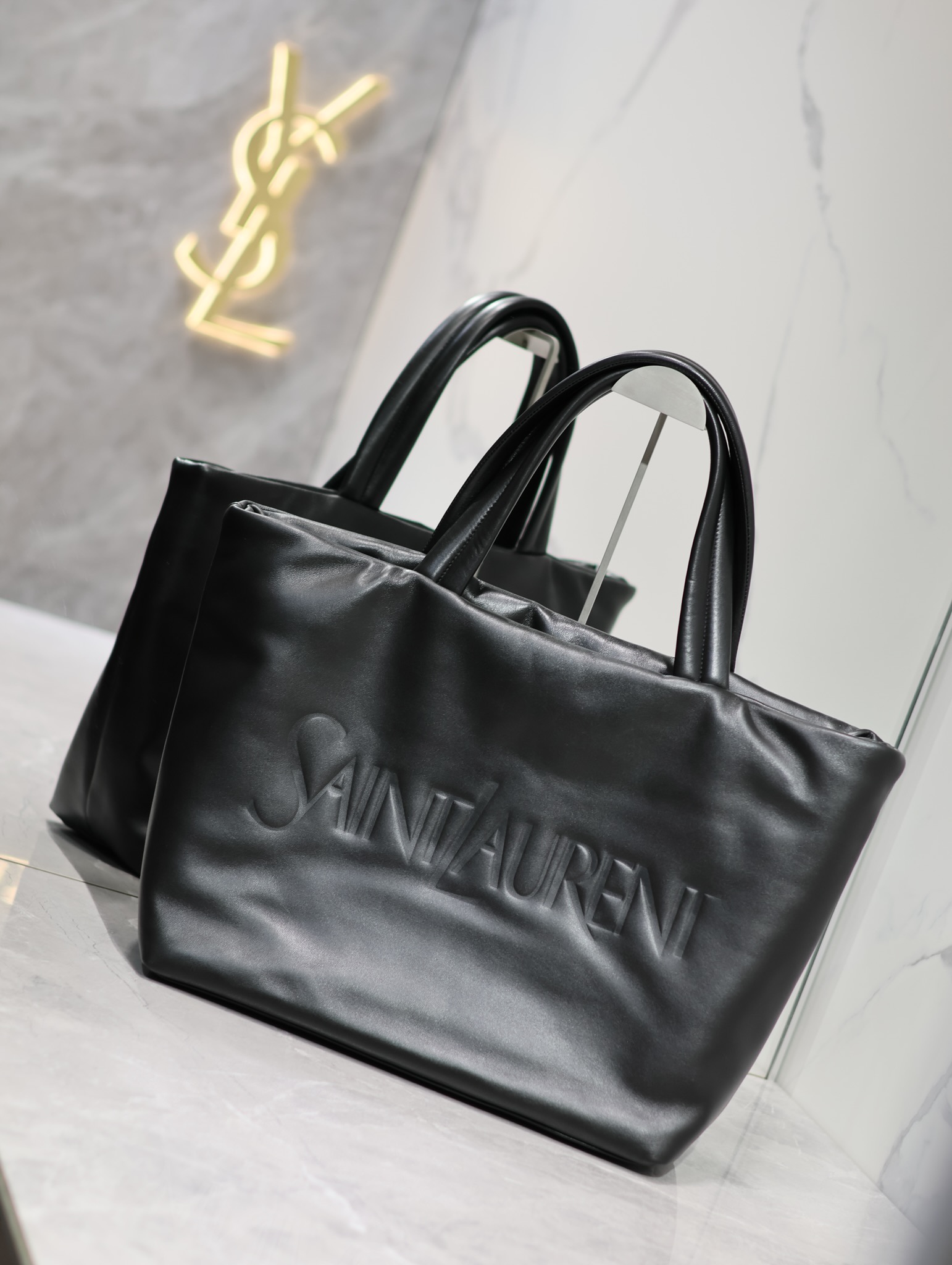Saint Laurent Ysl nappa lambskin tote bag