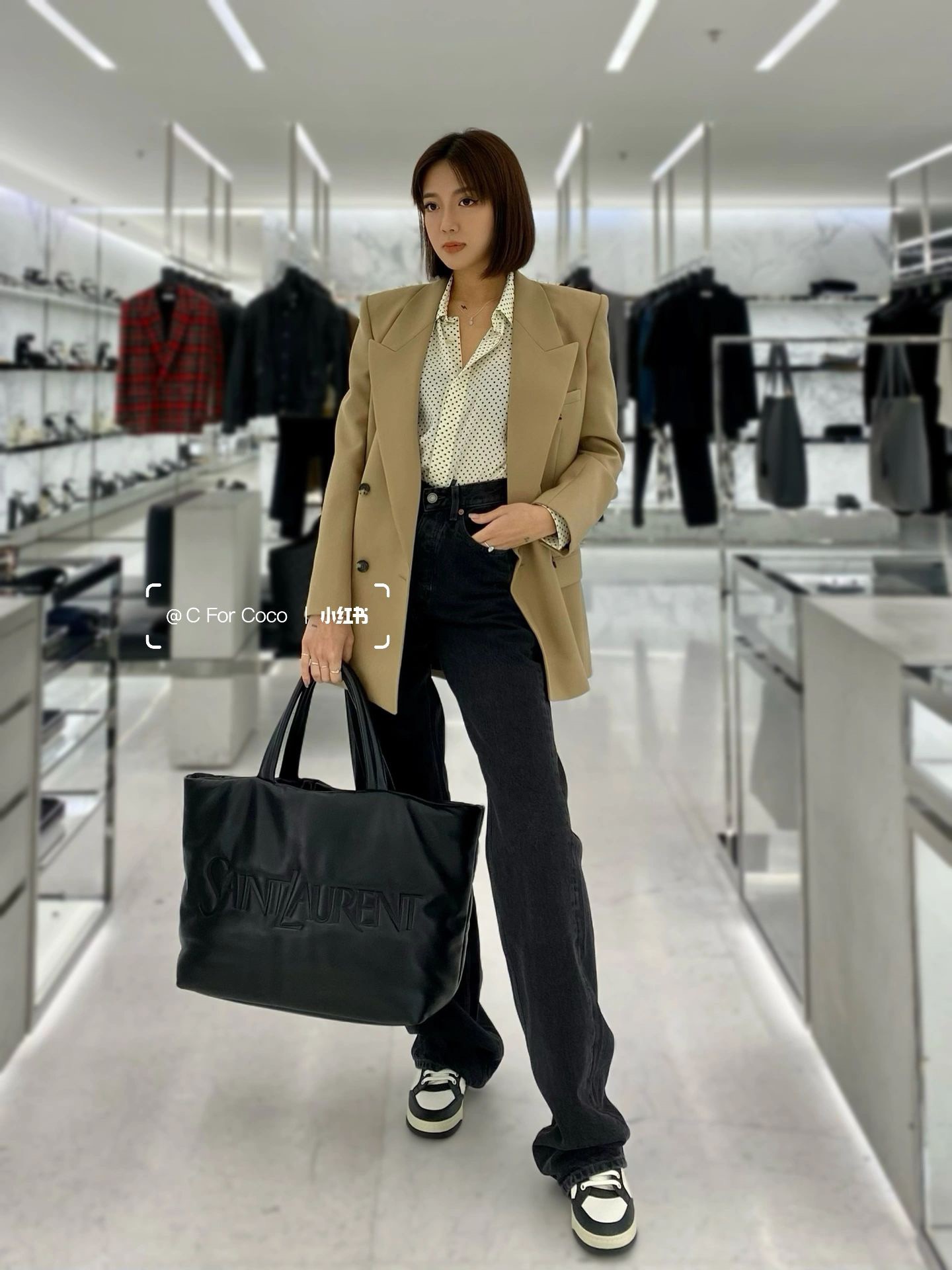 Saint Laurent The new YSl tote shopping bag, the warm autumn and winter bag is here~