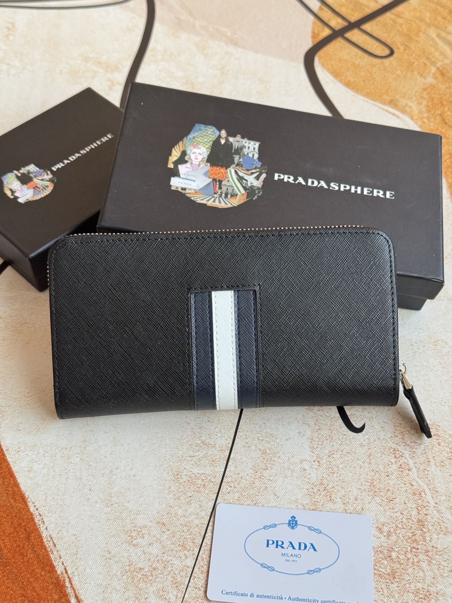 ZPクラシック単拉链財布 - 高級イタリアンレザー製