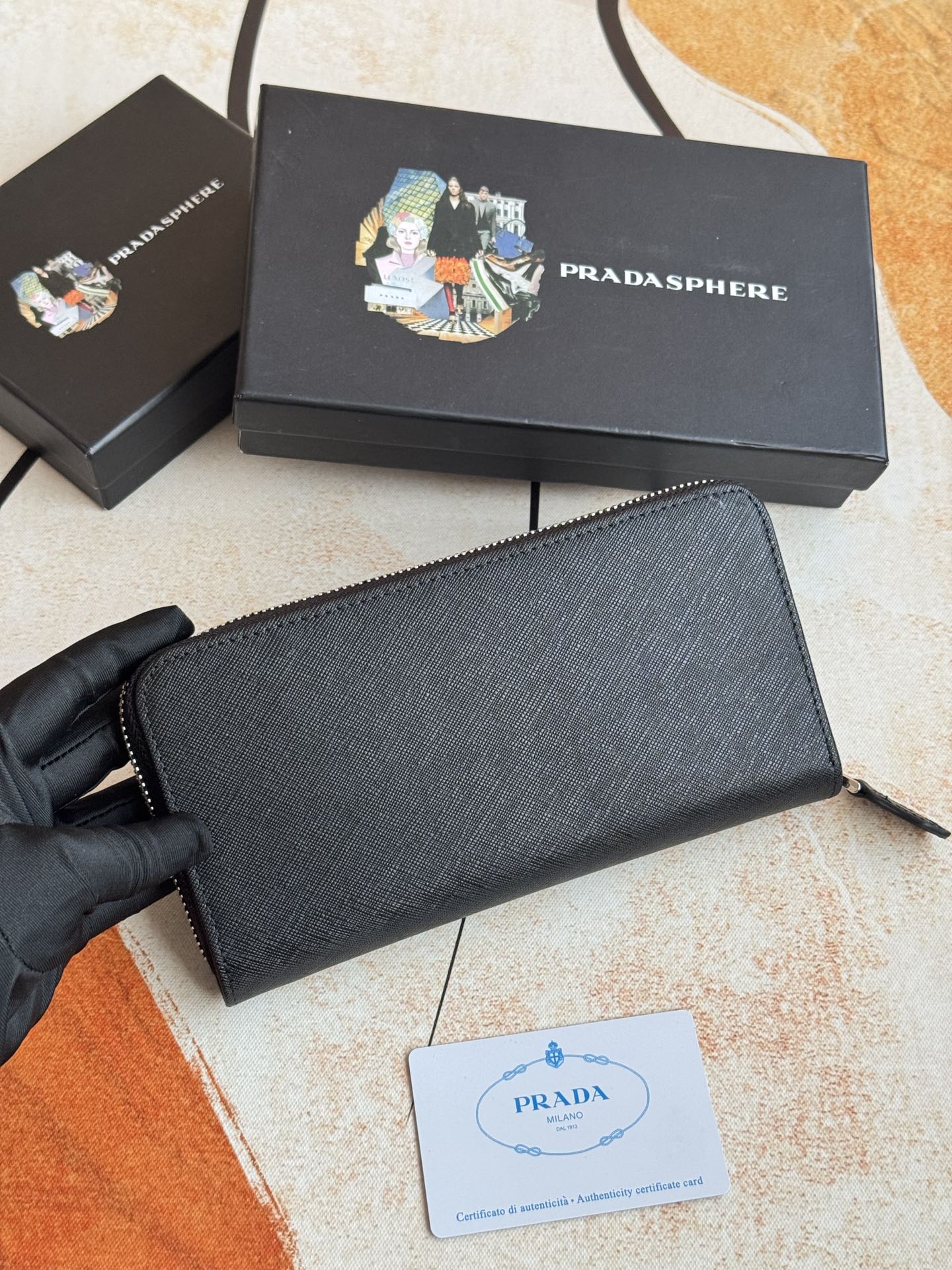 ZPクラシック小型単拉链財布 - イタリア製高品質レザー