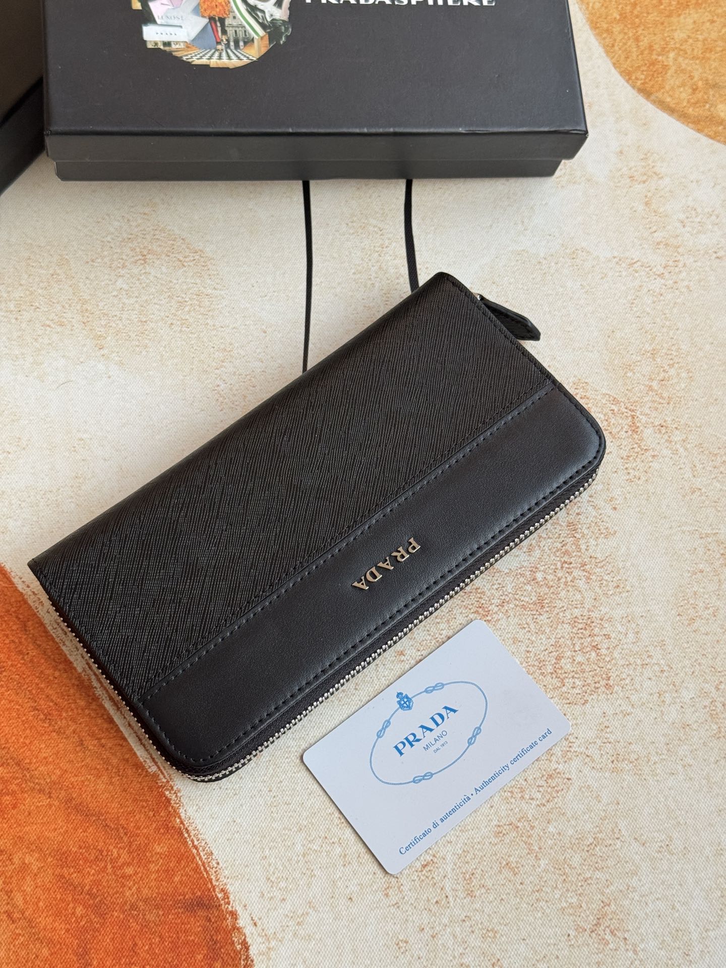 ZPクラシック小型単拉链財布 - イタリア製高品質レザー